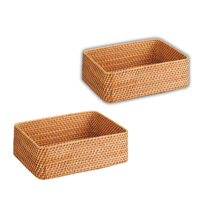 PANIER/PLATEAU rectangulaire en rotin d'osier du Vietnam tissé à la main magnifiquement tissé à la main pour une utilisation polyvalente Décoration intérieure - Product Image 1