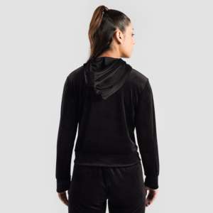 เสื้อฮู้ดไหมพรม Swift Flow ไซส์ XS ผ้ากำมะหยี่ระบายอากาศได้ดี ซิปปักลายพิมพ์นูนตัวอักษร คริสตัลโฮล สำหรับฤดูหนาวและฤดูใบไม้ร่วง - Product Image 2