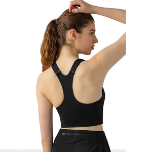 Soutien-gorge de sport sans fil antichoc pour femme Soutien-gorge de fitness à séchage rapide avec yoga rembourré pour la course et l'entraînement Adultes de grande taille - Product Image 4