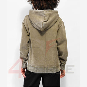 Sweat-shirt à capuche ample vintage léger pour femme, 100% coton, col rond, 360 grammes, tissu éponge français extensible dans les quatre sens - Product Image 5