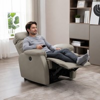 Fauteuil inclinable électrique en cuir PU, canapé simple avec port de charge USB, siège inclinable pour home cinéma et salon