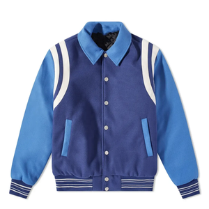 Veste universitaire vintage pour homme, style collège, grande taille, en toile, avec col carré, logo sur le devant, design hiver Chicago - Product Image 1