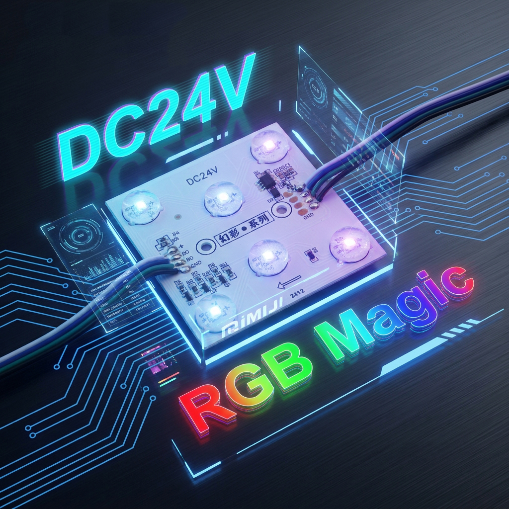 DC 24V Programmable Magic Color LED Pixel Module for Entertainment Venue Decor and Smart RGB Graphic Signage Light Box