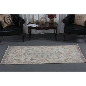 Alfombra clásica de lana rosa Beige de 3x6,5 pies hecha a mano de tejido plano turco Jacquard Patchwork diseño de látex para pasillo forma Rectangular - Product Image 3