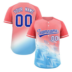 Maillots de Baseball personnalisés de haute qualité à impression numérique uniformes de sports d'équipe personnalisés 100% polyester col en v respirant à séchage rapide - Product Image 2