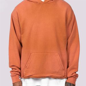 Sudadera con capucha lavada de alta calidad de algodón 100% de peso pesado Sudadera con capucha de moda de calle alta - Product Image 2