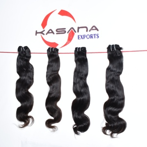 Extensiones de cabello humano para mujeres negras vietnamitas de ondas naturales sin procesar, máquina de ondas profundas sueltas, cutícula de procesamiento de doble trama - Product Image 5
