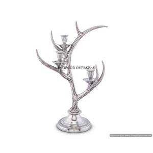 Aspecto brillante Cobre Acabado antiguo Calidad superior Metal Hecho Diseñador antiguo Fancy Candle Stick Holder Suministros DE LA India - Product Image 5
