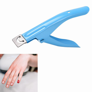 Coupeur de pointe français en forme de U de couleur bleu ciel coupeurs de bord d'extension d'ongle - Product Image 4