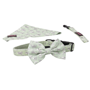 Noeud papillon pour chien à motif cœur, collier pour animal de compagnie réglable, tissu doux avec fermeture à boucle et à crochets - Product Image 4