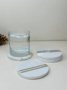 Sous-verre en laiton marbré de qualité en gros Meilleur prix Maison Cuisine Pierre Artisanat Technique peinte de qualité pour le thé et le café - Product Image 6