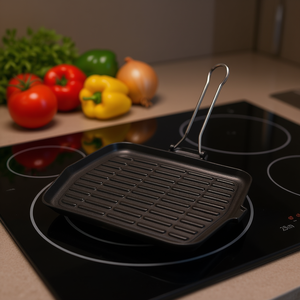 Ilsa Dietella Padella Grill in Ghisa 21x30 cm Compatibile con Induzione - Product Image 3