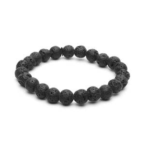 กำไลหินลาวาสีดำสำหรับทุกเพศ ยี่ห้อ Arihant Gems Jewels หินธรรมชาติรับรองคุณภาพ พร้อมคุณสมบัติทางโหราศาสตร์ กำไลคริสตัลเสริมพลัง - Product Image 2
