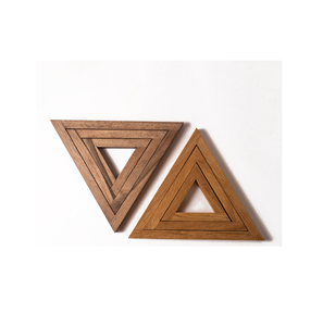 Dessous de plat carré en bois avec base dure disponible pour une utilisation dans la cuisine et l'hôtel au meilleur prix couleur bois naturel - Product Image 4