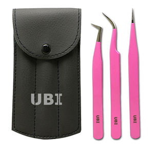 Ensemble de 3 pinces à cils professionnelles en acier à haute teneur en carbone, durables, avec pointes pointues pour les cils en volume 3D 6D - Product Image 4