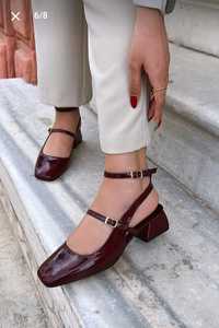 Chaussures pour femmes bordeaux ouganda talons hauts courts quotidien vous série 36-40 fabriqué en Turquie - Product Image 4