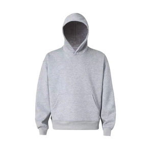 Sudadera con Capucha Negra Unisex, Holgada, Versátil, de Color Sólido, Estilo Americano, con Estampado Invernal, 100% Algodón, 380g, ODM - Product Image 2