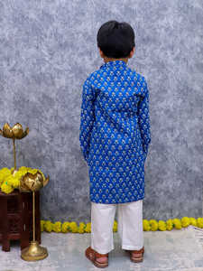 Pyjama Kurta en coton uni de haute qualité pour enfants | Tenue traditionnelle en tissu respirant pour les fonctions | Indian Factory - Product Image 5