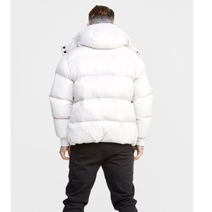 Blouson aviateur pour hommes personnalisé OEM en taille 3XL Meilleur matériau Canvas Casual Winter Wear Puffer avec col montant à capuche - Product Image 4