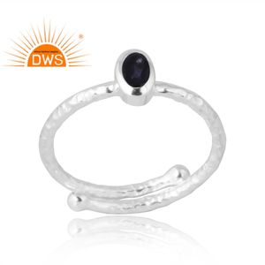 Anillo de piedras preciosas de iolita Natural de Plata de Ley 925 más vendido, joyería personalizada para mujer, regalo para ella - Product Image 1