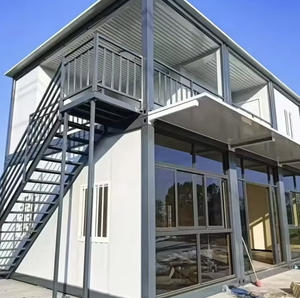 Casa Prefabricada Móvil Pequeña, Invernadero Modular Familiar para Exteriores con Estructura de Acero Galvanizado y Cristal - Product Image 5