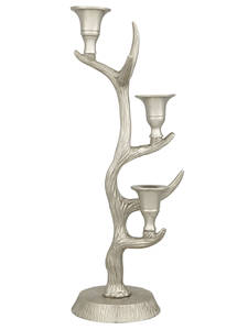 Bougeoirs de décoration d'intérieur écologiques de haute qualité, uniques, cylindriques, en métal argenté, pour mariage, Noël - Product Image 4