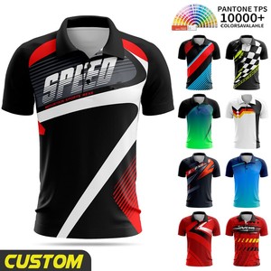 Camiseta Polo de Carreras F1 con Logotipo Personalizado, 100% Poliéster, Ropa Deportiva de Alto Rendimiento con Absorción de Humedad para Equipos de Fórmula, OEM ODM - Product Image 1