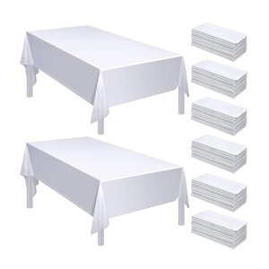 Copri <span class=keywords><strong>tavolo</strong></span> da pranzo rettangolo di plastica <span class=keywords><strong>cerata</strong></span> all'aperto impermeabile semplice in plastica solida tovaglia tinta tinta semplice <span class=keywords><strong>per</strong></span> feste 75 - Product Image 3