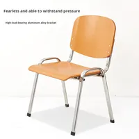 Chaise de formation pour étudiants en gros d'usine avec tablette d'écriture, cadre en acier, bureau en contreplaqué, mobilier scolaire pour salle de classe