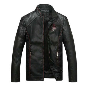 Classique moto vélo Cowboy veste manteau mâle Plus velours épais manteaux Faux cuir vestes hommes haute qualité OEM bas quantité minimale de commande - Product Image 1