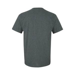 Beige 210g peso pesado 100% algodón media manga cuello en V ajuste Regular secado rápido transpirable Hip Hop verano Base camisa para hombres mujeres - Product Image 2