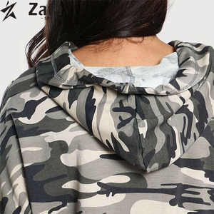 New Style Women's Autumn Casual Knitted Hooded Crop Hoodie 100% Cotton Anti-Pilling Eco-Friendly Custom Front Logo Streetwear - Product Image 4