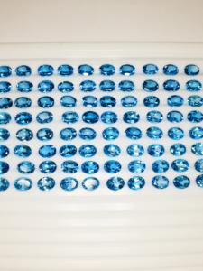 Piedra preciosa suelta calentada con Topacio Azul suizo Natural de calidad AAA con brillo excepcional para la fabricación de joyas con certificación IGI - Product Image 2