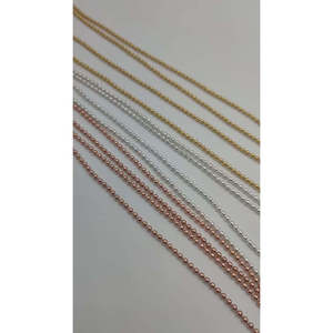 Cadena de Bolas de 2 mm en Cobre Chapado en Oro, Plata y Oro Rosa para la Fabricación de Joyas, 1 Metro de Largo - Product Image 4