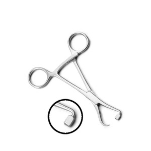 Vente en gros Ensemble d'instruments chirurgicaux manuels de 13.5cm Pinces de maintien d'os courbées et pointues avec logo personnalisé en acier Prix d'usine - Product Image 4