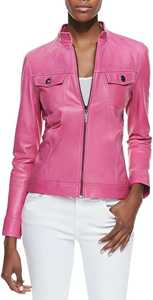 Veste en cuir personnalisée à imprimé crocodile noir d'automne Vestes en cuir de mouton véritable Vestes en cuir de moto pour femmes - Product Image 3