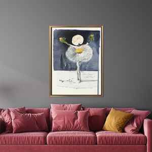 ซัลวาดอร์ ดาลี ได้รับแรงบันดาลใจจากภาพพิมพ์แนวเหนือจริงสำหรับตกแต่งบ้าน กรอบสีทอง - Product Image 1