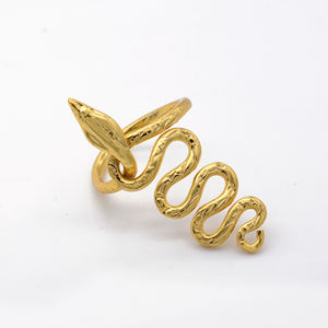 Bagues d'animaux à la mode en gros bijoux en laiton vintage pour femmes et hommes taille réglable serpent et bagues de mode - Product Image 1