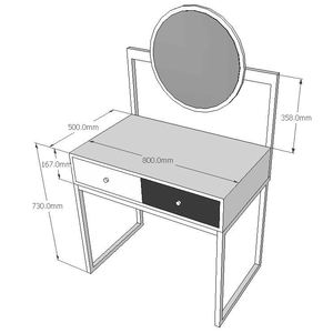 Modern Design SFBTD010 Wooden Rubberwood Dressing Table with White Paint and <b>Mirror</b>-Bn Trang im - Product Image 4