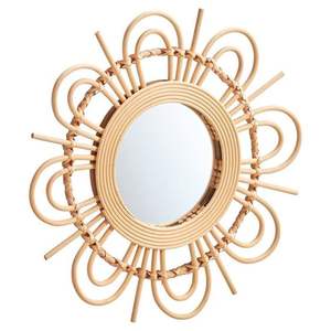 Espejo de ratán bohemio personalizado más vendido, colgante de pared, patrón de planta hecho a mano, forma de flor, decoración multifuncional para el hogar - Product Image 6