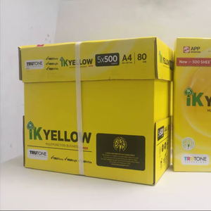 IK กระดาษสีเหลืองสำเนา A4 80แกรม70gsm 75gsm สำหรับถ่ายเอกสารขายส่ง80gsm กระดาษสำเนา A4 - Product Image 1