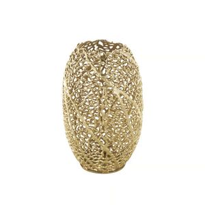 Perforated Design Modern Stainless Steel and Aluminium Tabletop Floor <b>Vase</b> Stylish Home and Wedding Decorative Flower <b>Vase</b> - Product Image 1