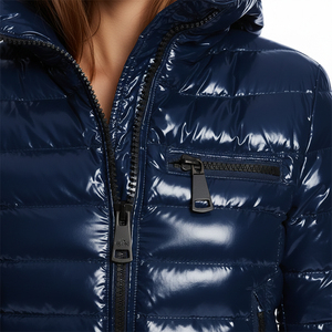 Blazer matelassé pour femme au design personnalisé, style décontracté à carreaux, imperméable, utilitaire, pour l'hiver, avec boutons - Product Image 4