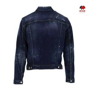 Vêtement pour homme, fabricant, veste en denim de haute qualité avec fermeture éclair, lavage à l'eau lourd, effet délavé - Product Image 3