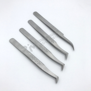 RMI Extensions de cils Pince à épiler en acier inoxydable Pince à cils régulière incurvée et russe Pointe de botte Métal Matériau Charme Pince à épiler - Product Image 3