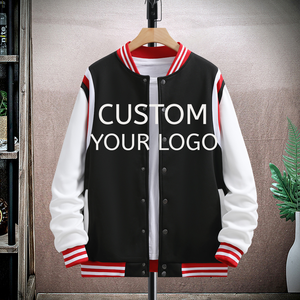 Veste universitaire décontractée vintage unisexe, nouvelle mode, veste de baseball varsity personnalisée, bomber en molleton chauffant, logo frontal - Product Image 2