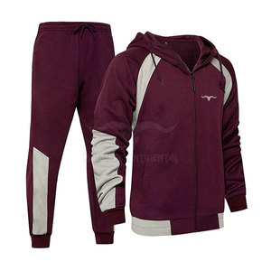 Survêtement de gymnastique 100% coton pour hommes, ensemble deux pièces avec pantalon élastique, vente en gros pour la saison d'hiver - Product Image 2