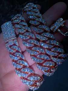 Iced Out Cuban Link Bracelet <b>Watch</b> <b>Set</b> Rose Gold VVS Moissanite Trending Best Seller Hot Sale Hip Hop Bling Luxury - Product Image 2