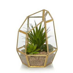 Metal <b>Glass</b> Lantern Terrarium - Product Image 2
