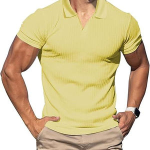เสื้อโปโลผู้ชายดีไซน์ล่าสุดปี 2025 ลายเรียบ ทนทาน น้ำหนัก 200 กรัม คุณภาพสูง สไตล์เรียบง่าย ป้องกันรอยยับ - Product Image 6